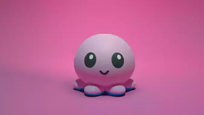 Cartoon Octopus Toy Free low-poly 3D model
