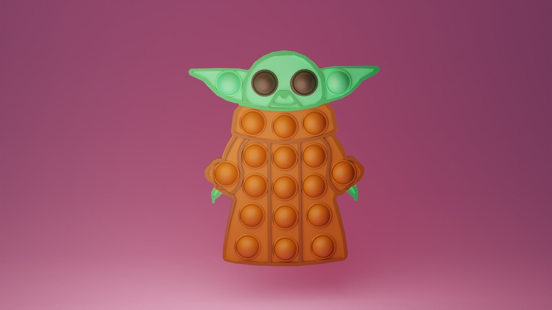 Pop It Push Bubble Fidget Toys Pack  Low-poly 3D model_4