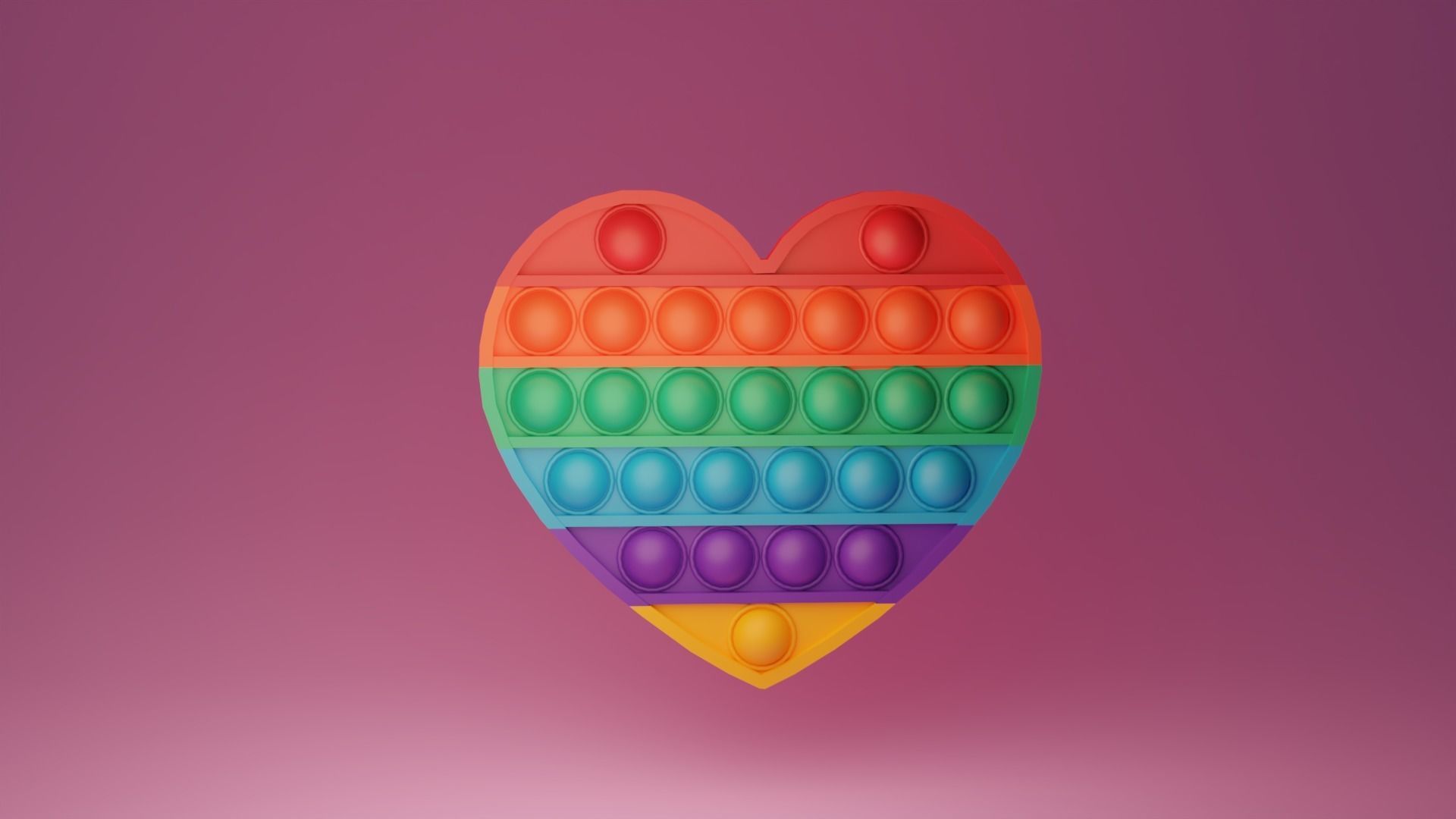 Pop It Push Bubble Fidget Toys Pack  Low-poly 3D model_6