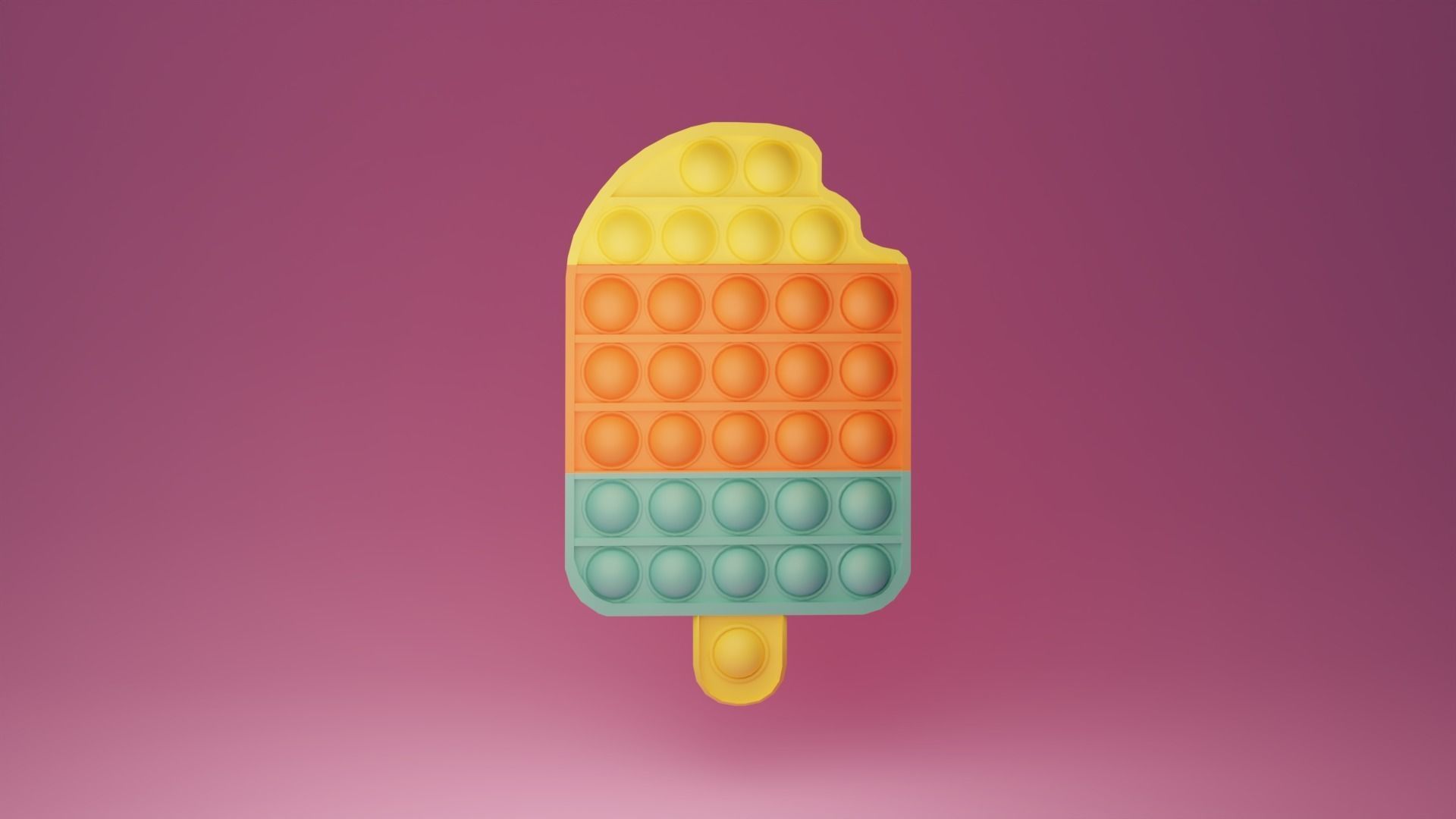 Pop It Push Bubble Fidget Toys Pack  Low-poly 3D model_9