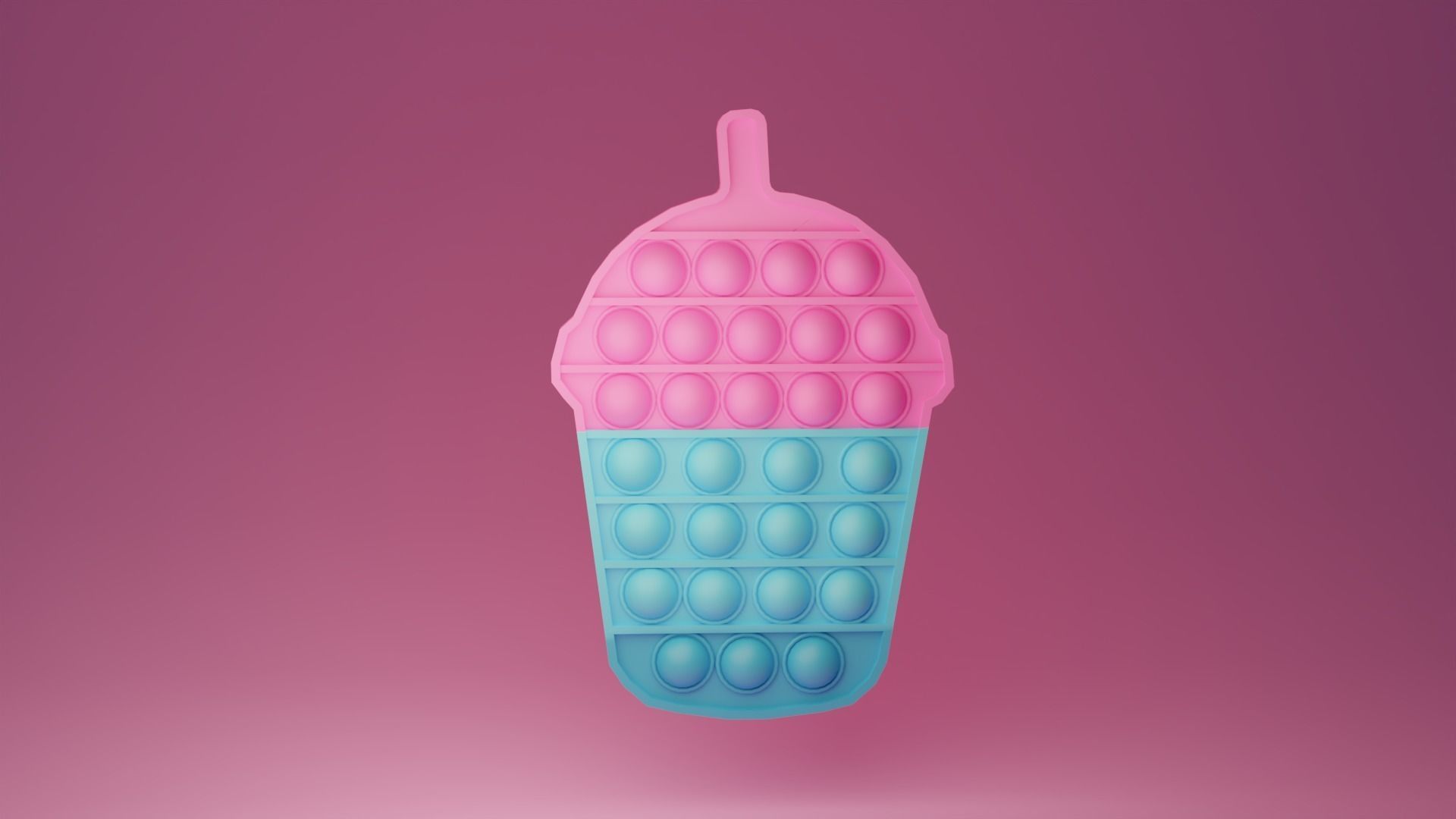 Pop It Push Bubble Fidget Toys Pack  Low-poly 3D model_2