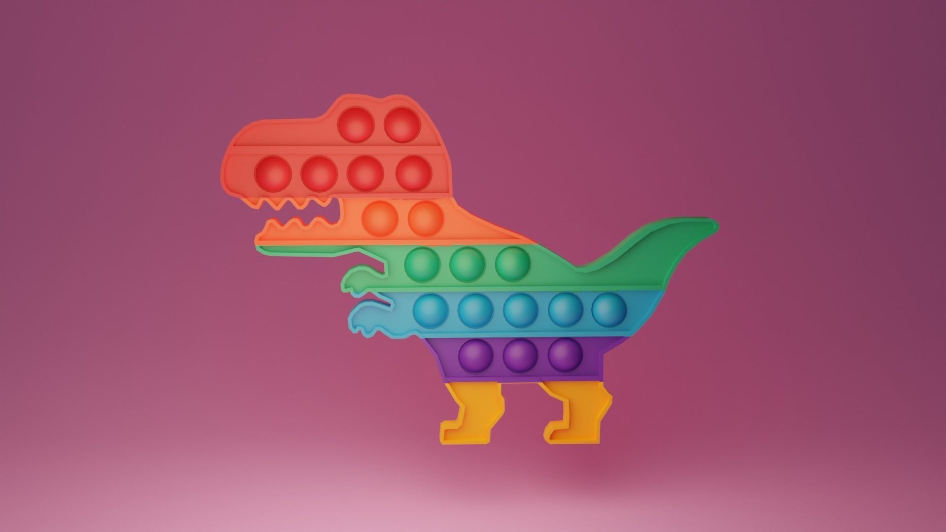 Pop It Push Bubble Fidget Toys Pack  Low-poly 3D model_10