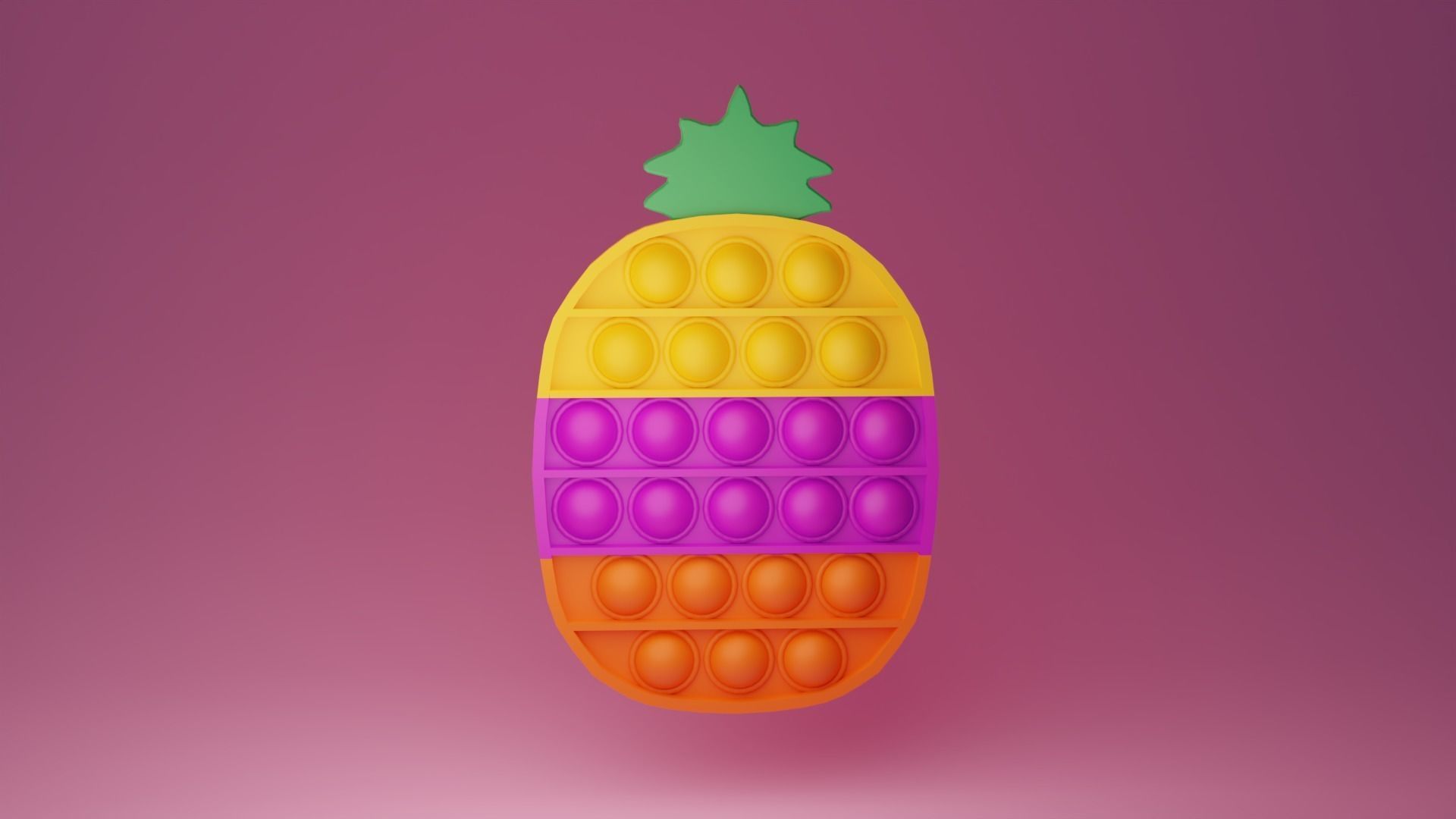 Pop It Push Bubble Fidget Toys Pack  Low-poly 3D model_5