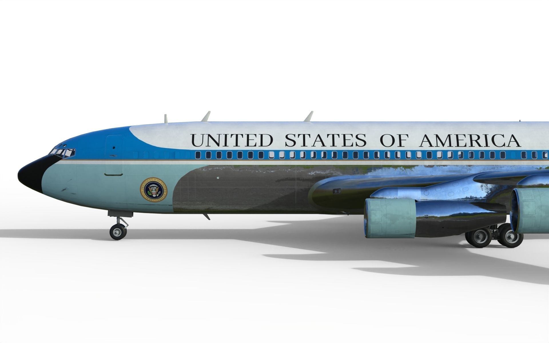 Boeing VC-137 C Air Force One 3D model_10