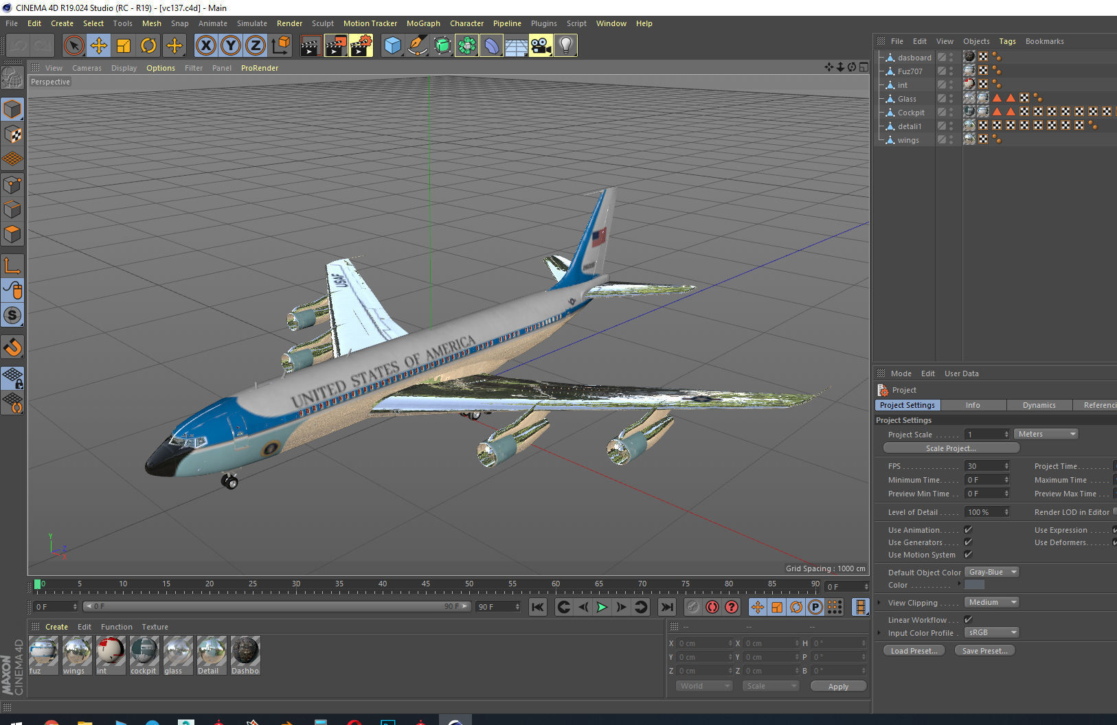 Boeing VC-137 C Air Force One 3D model_13