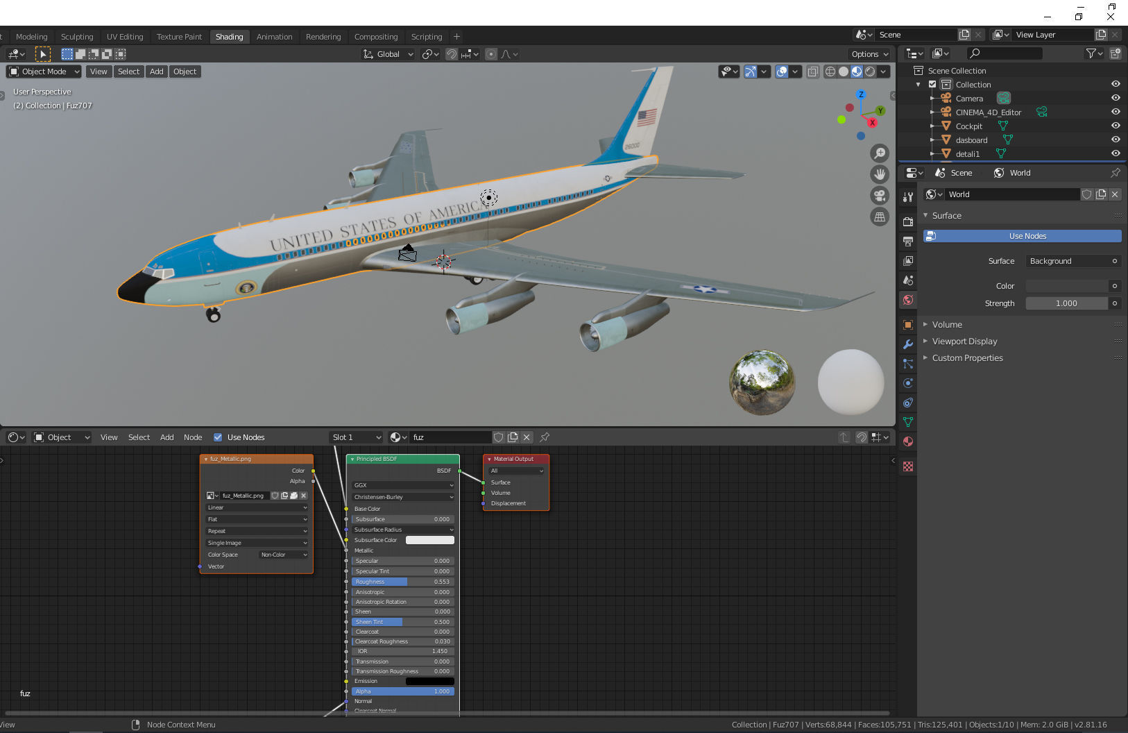 Boeing VC-137 C Air Force One 3D model_12