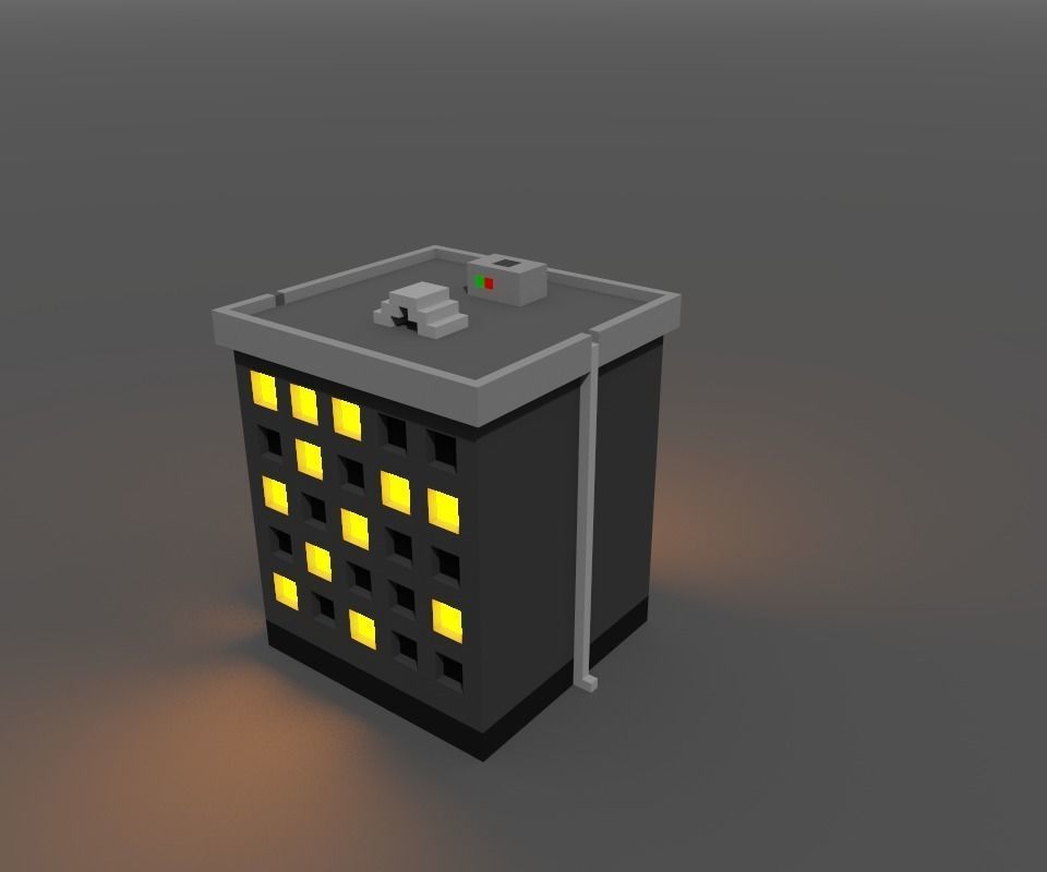 Office City Building Low-poly 3D model_3