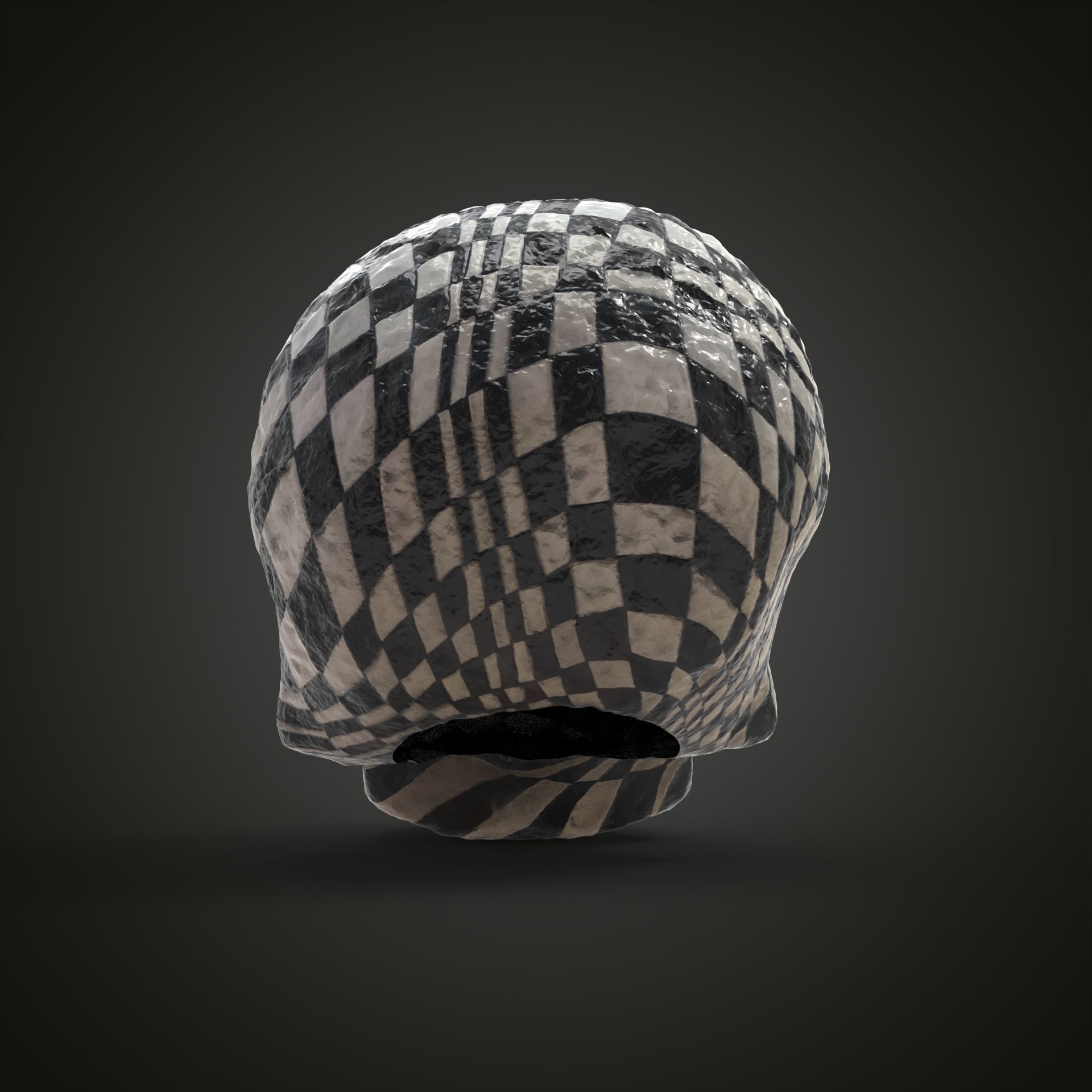Chess skull Low-poly 3D model_4