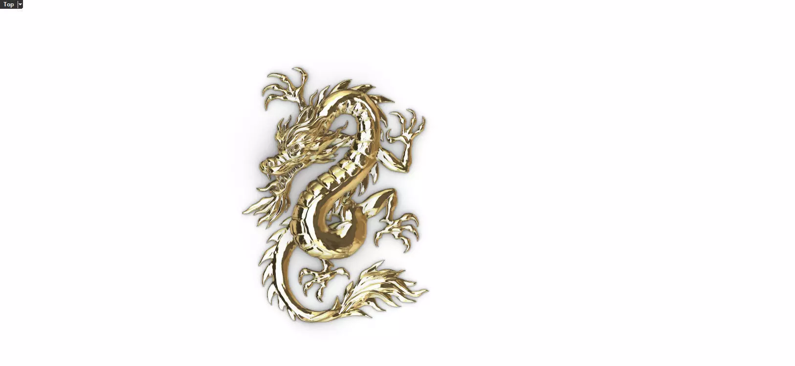 dragon gold 3D print model_0