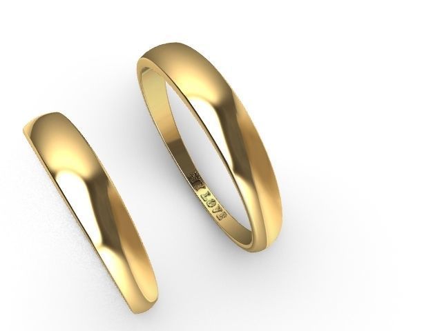 5 sizes engraved wedding bands stl verified  3D print model_21