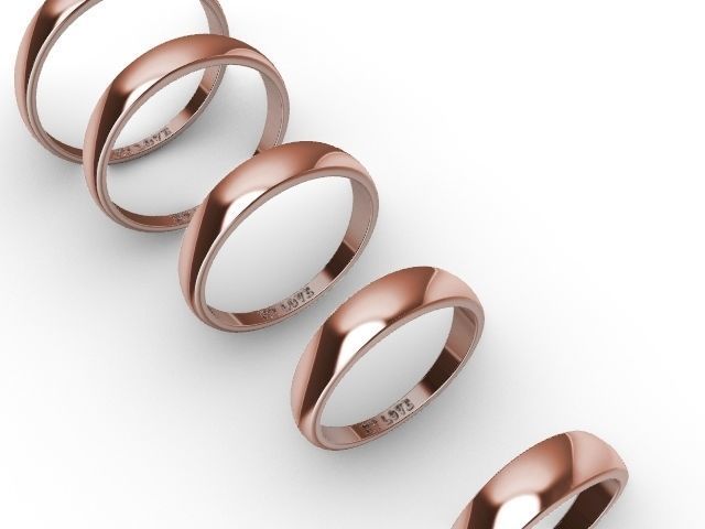 5 sizes engraved wedding bands stl verified  3D print model_39