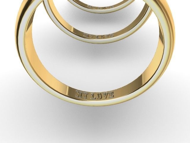 5 sizes engraved wedding bands stl verified  3D print model_5