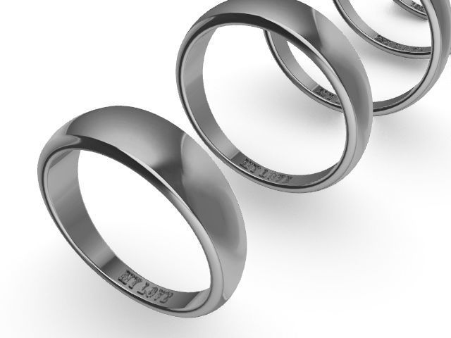 5 sizes engraved wedding bands stl verified  3D print model_96