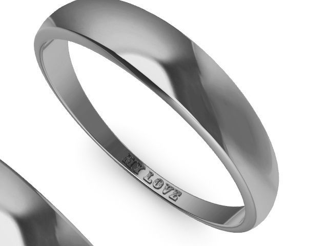 5 sizes engraved wedding bands stl verified  3D print model_100