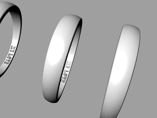 5 sizes engraved wedding bands stl verified  3D print model_62