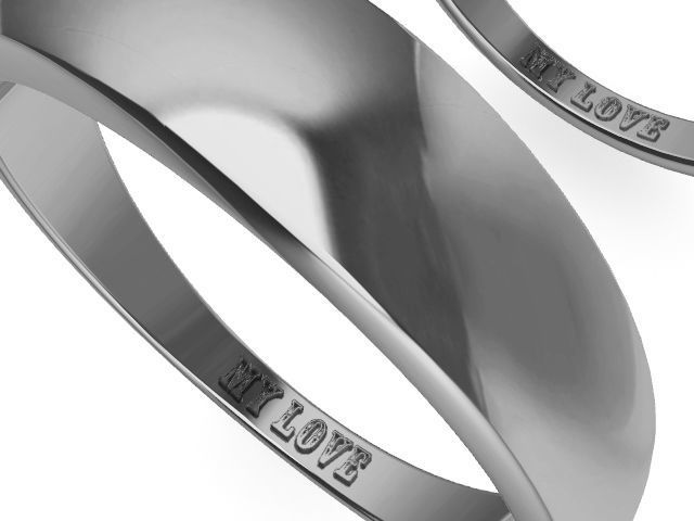 5 sizes engraved wedding bands stl verified  3D print model_98