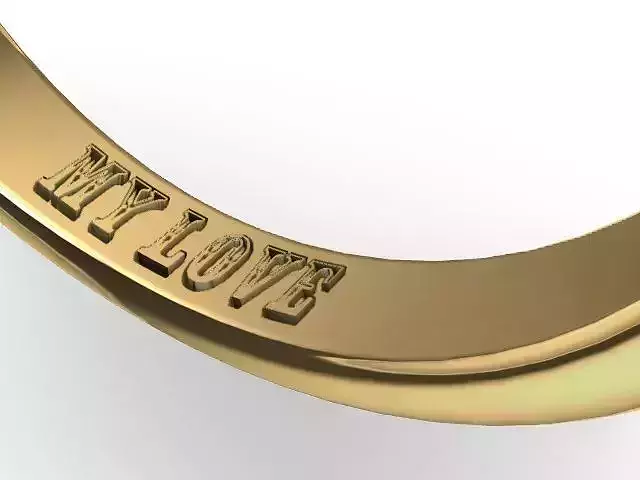 5 sizes engraved wedding bands stl verified 