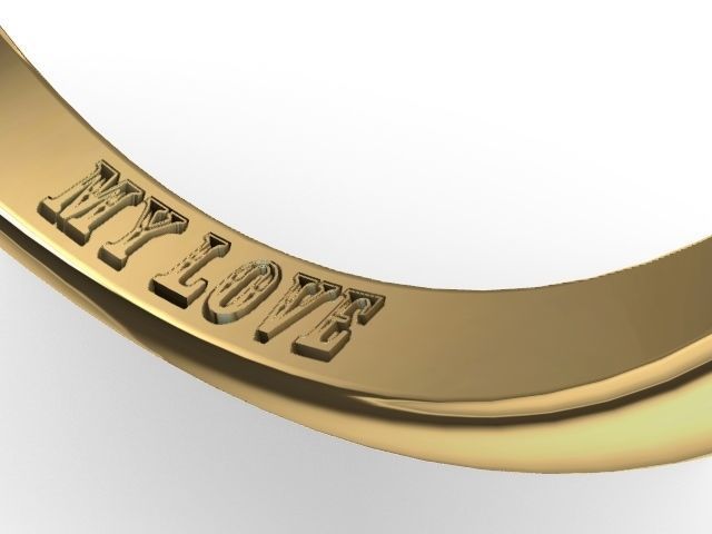 5 sizes engraved wedding bands stl verified  3D print model_9