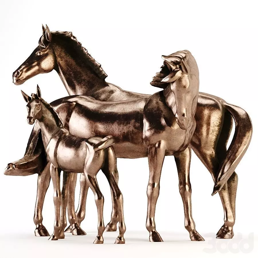 horse sculpture 3D model_0