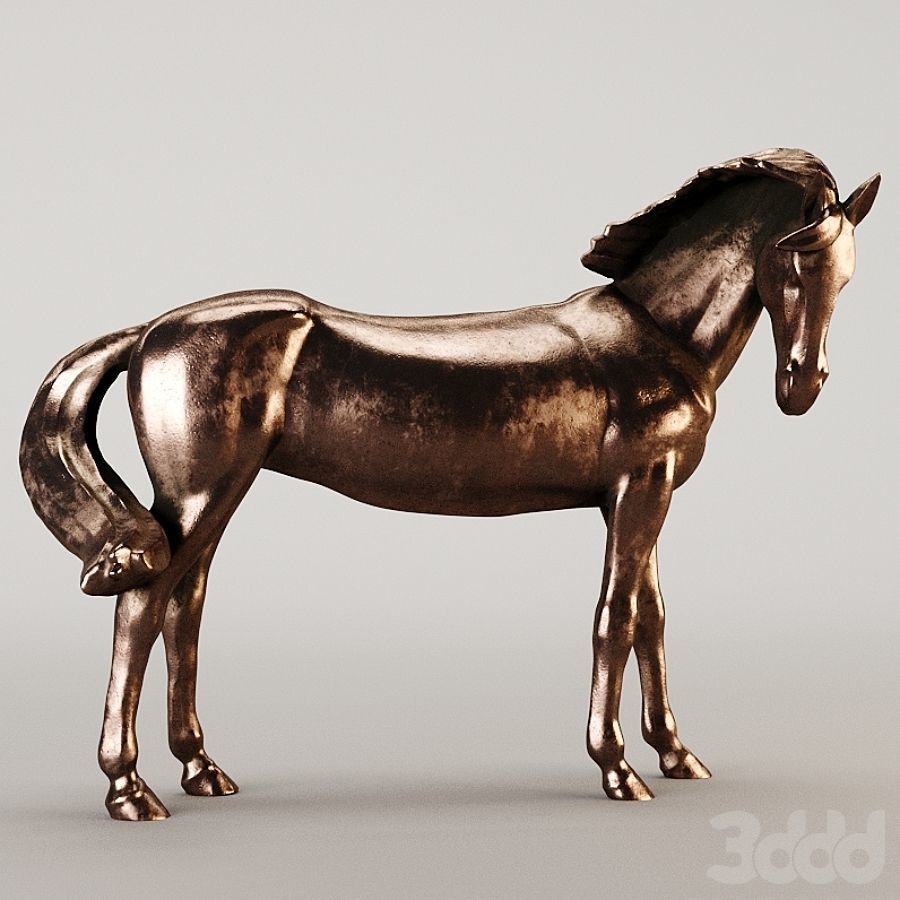 horse sculpture 3D model_2