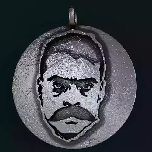 Emiliano Zapata pendant 3D print model