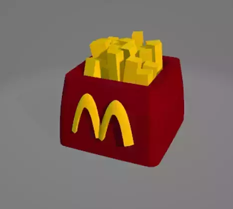 KEYCAP MCDONALDS FRIES 3D print model