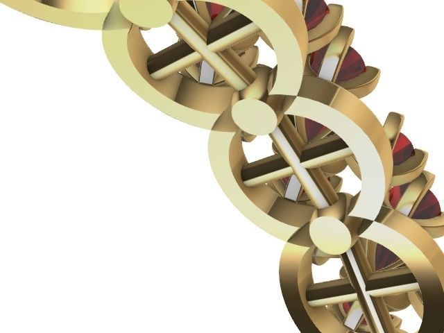 5 diamond  row ring stl verified  3D print model_10