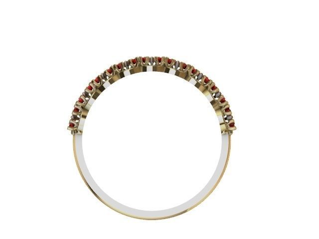 5 diamond  row ring stl verified  3D print model_5