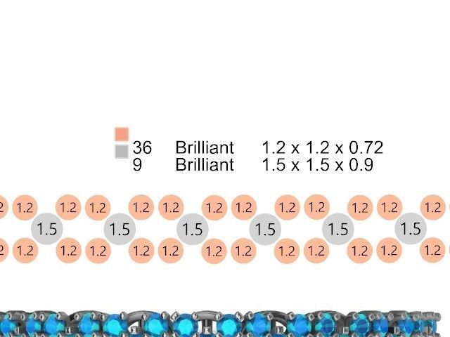 5 diamond  row ring stl verified  3D print model_22