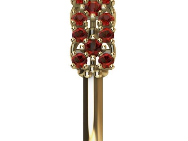 5 diamond  row ring stl verified  3D print model_6