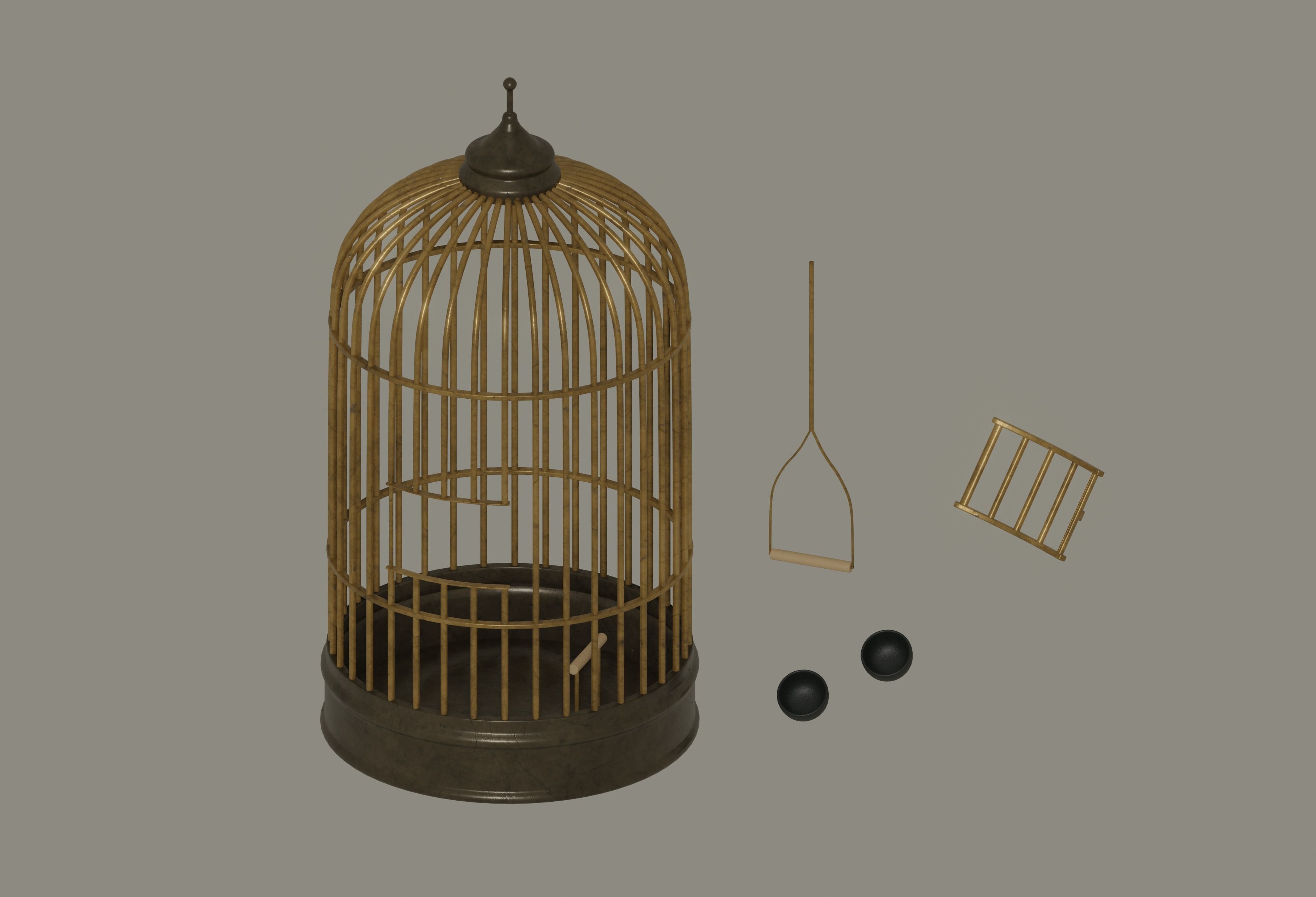 Bird Cage 3D model_12