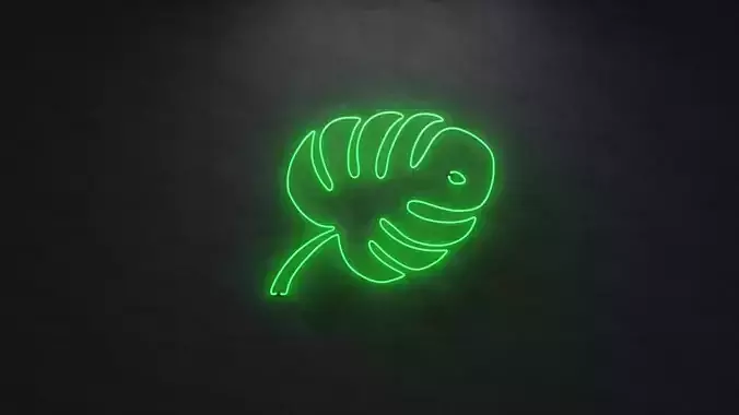 Neon 3D model 20 - Leaf 2 3D model