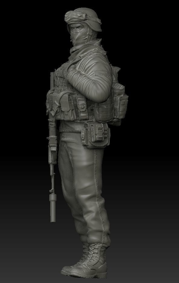 UKRAINIAN SOLDIER 02 3D print model_1
