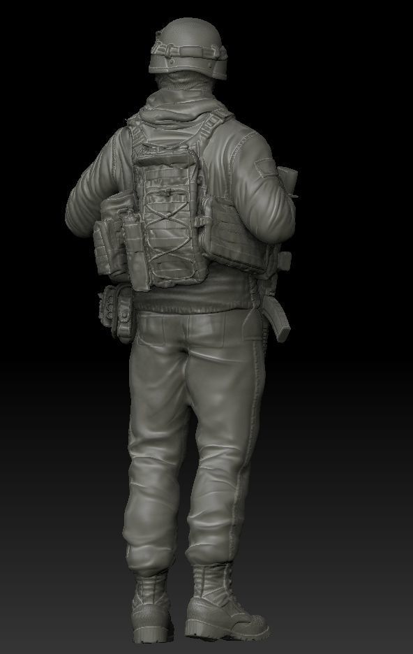 UKRAINIAN SOLDIER 02 3D print model_2