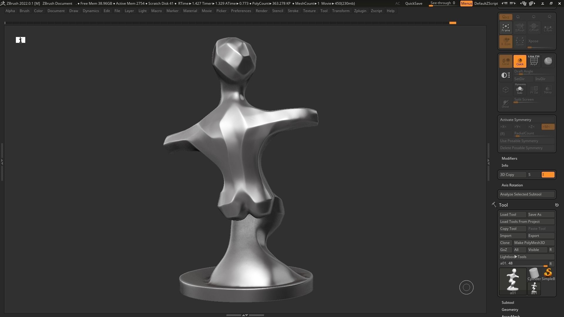 Modern Abstract Human Anatomy sculpture 3d print model 131 3D print model_11