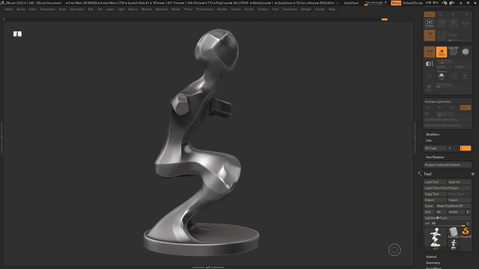 Modern Abstract Human Anatomy sculpture 3d print model 131 3D print model_14