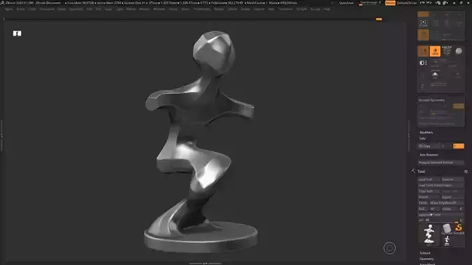 Modern Abstract Human Anatomy sculpture 3d print model 131 3D print model