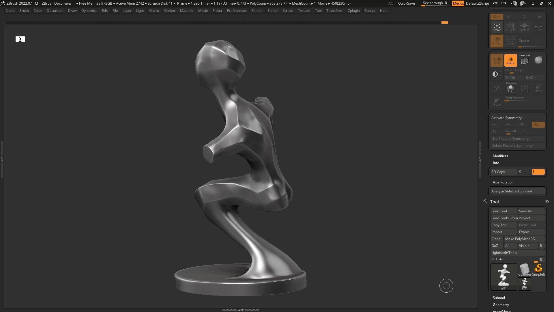 Modern Abstract Human Anatomy sculpture 3d print model 131 3D print model_13