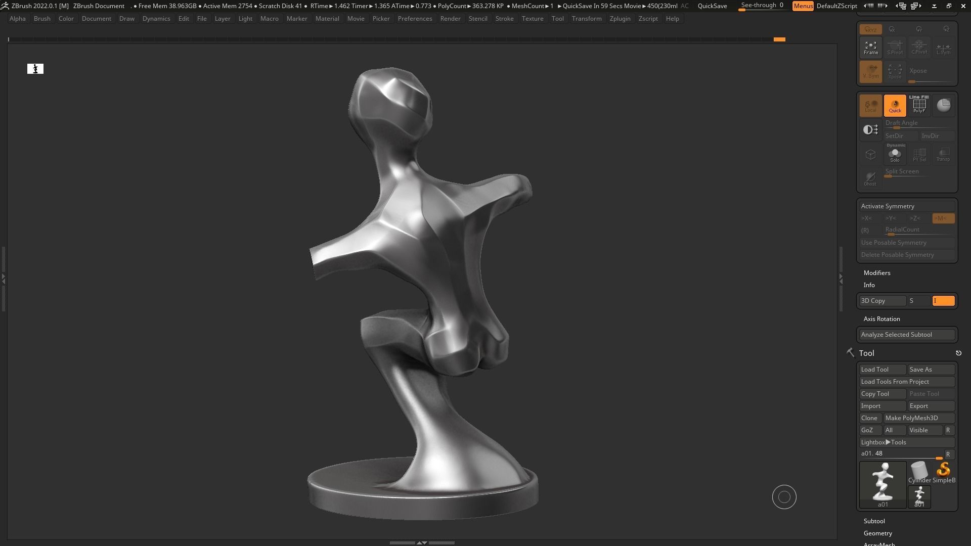 Modern Abstract Human Anatomy sculpture 3d print model 131 3D print model_6