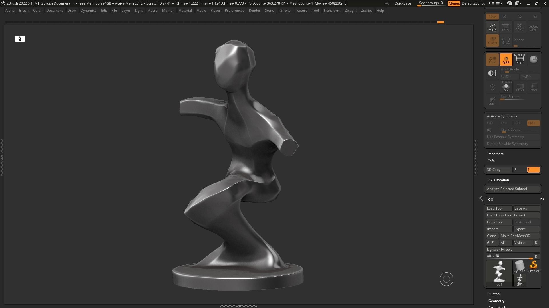 Modern Abstract Human Anatomy sculpture 3d print model 131 3D print model_9