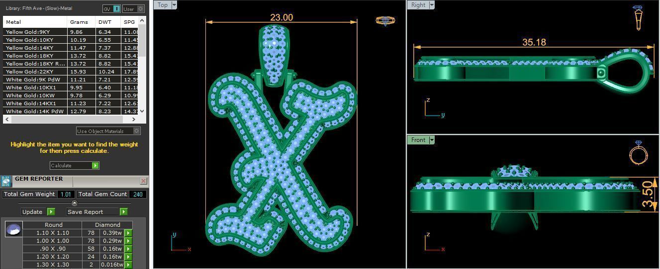 X Initial Capital Fancy Latter 3d Model and Render Detail 3D print model_5