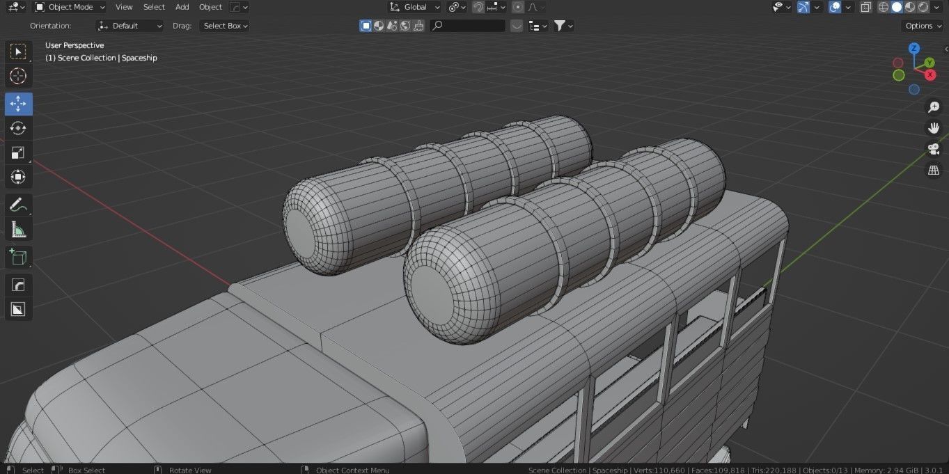 Sci-fi  Spaceships Game Asset Transport Vehicles 3D Model Low-poly 3D model_14
