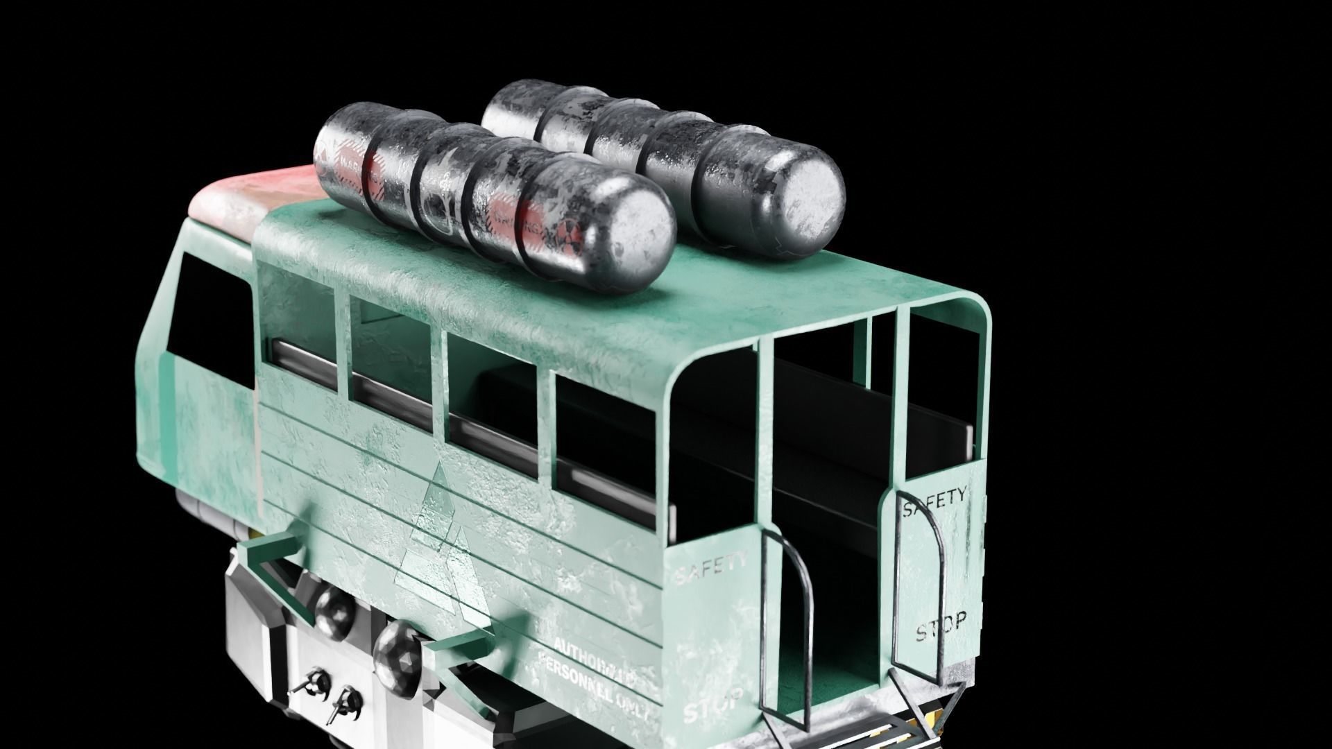 Sci-fi  Spaceships Game Asset Transport Vehicles 3D Model Low-poly 3D model_3