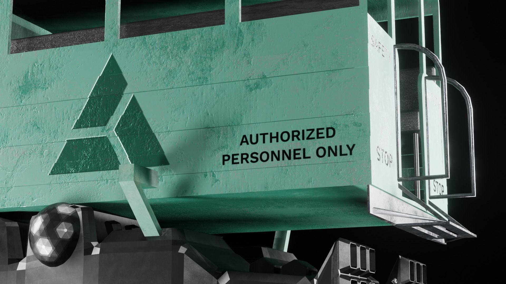 Sci-fi  Spaceships Game Asset Transport Vehicles 3D Model Low-poly 3D model_11