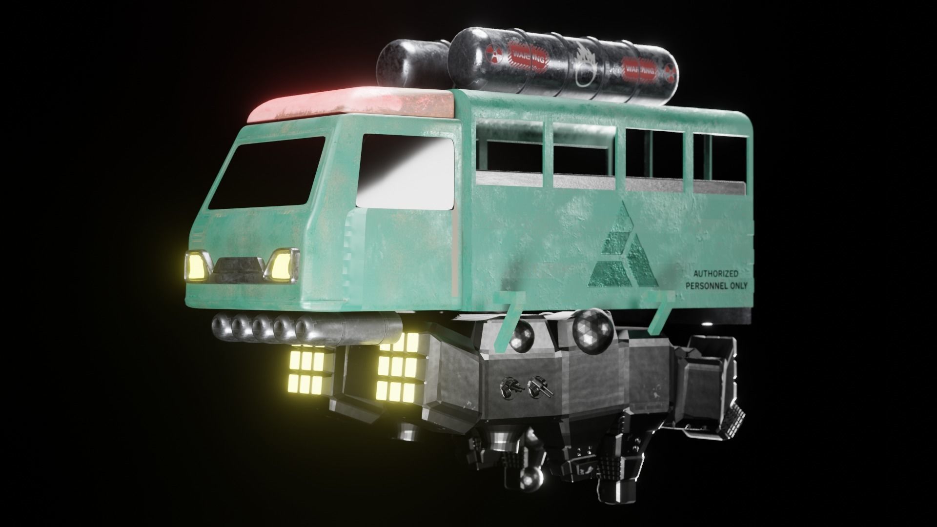 Sci-fi  Spaceships Game Asset Transport Vehicles 3D Model Low-poly 3D model_6