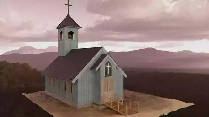 Blue Church 3D model