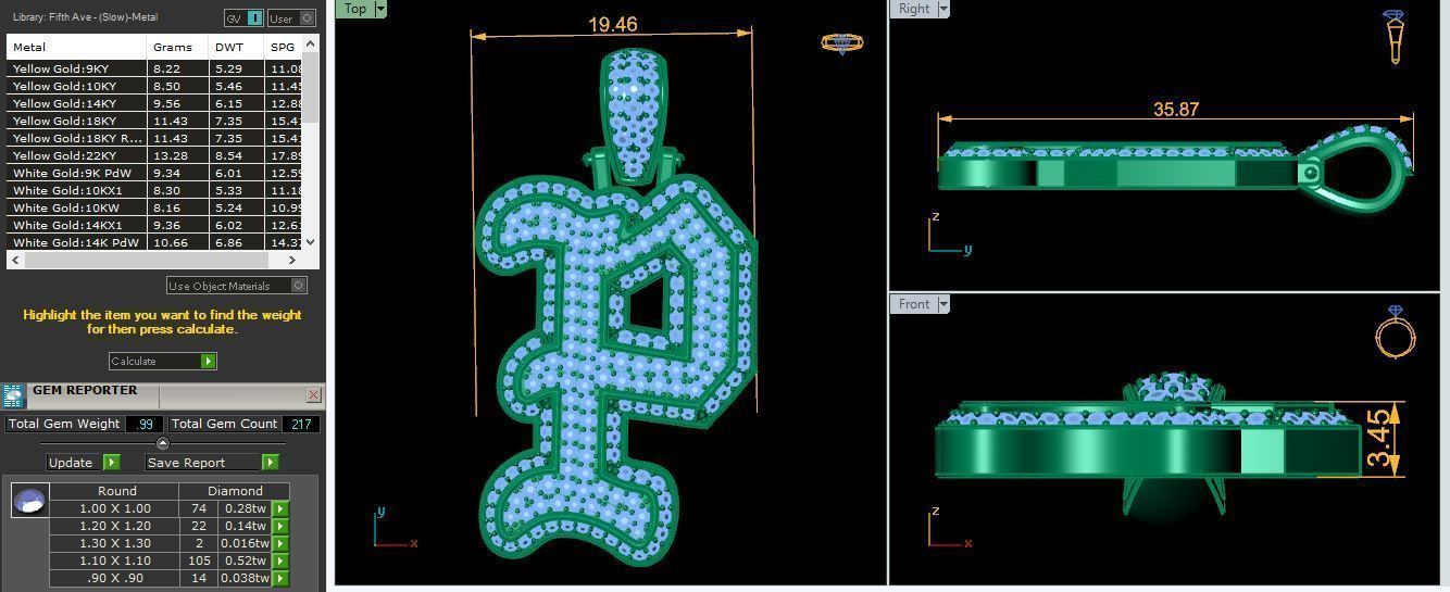 P Initial Capital Fancy Latter 3d Model and Render Detail 3D print model_5