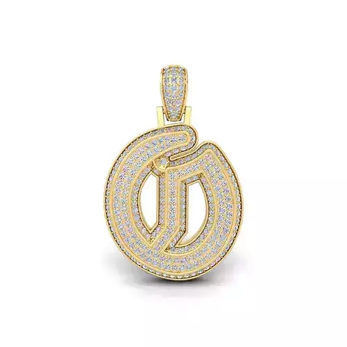 O Initial Capital Fancy Latter 3d Model and Render Detail