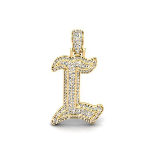 L Initial Capital Fancy Latter 3d Model and Render Detail 3D print model