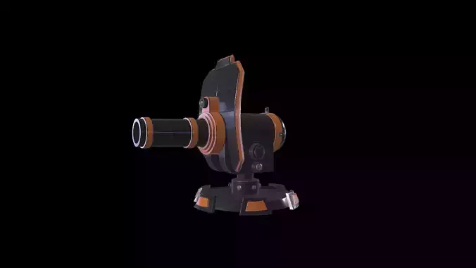 Artillery Battery  Low-poly 3D model